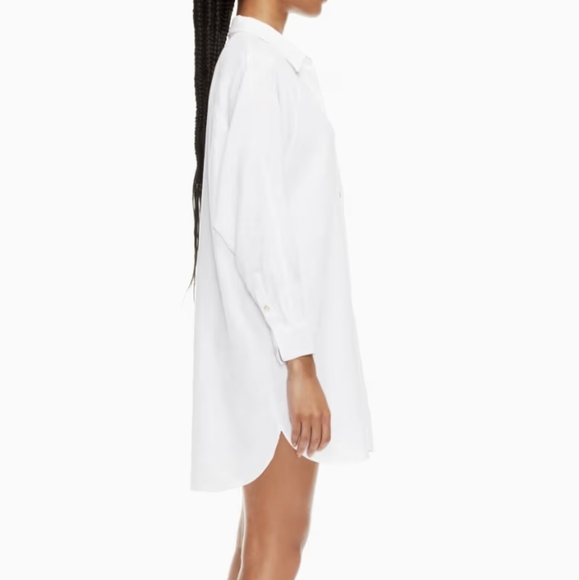 Aritzia Wilfred Free Boyfriend Linen Dress White XS - Picture 10 of 10